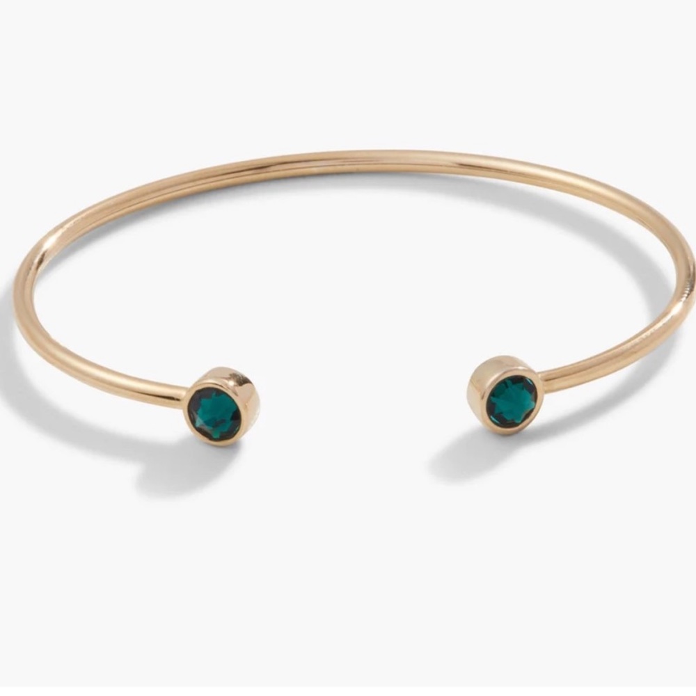 Alex And Ani Flex Cuff Emerald Bracelet
